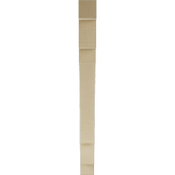 Ekena Millwork - BKTUR035X36X40MRC05RCPR - Timberthane Faux Wood Merced Style Bracket, Block Ends, 3 1/2"W x 36"D x 40"H, Primed Tan
