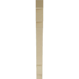 Ekena Millwork - BKTUR035X36X42MRC05RCPR - Timberthane Faux Wood Merced Style Bracket, Block Ends, 3 1/2"W x 36"D x 42"H, Primed Tan