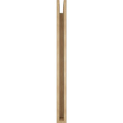 Ekena Millwork - BKTUR035X36X44MRC05RCPR - Timberthane Faux Wood Merced Style Bracket, Block Ends, 3 1/2"W x 36"D x 44"H, Primed Tan