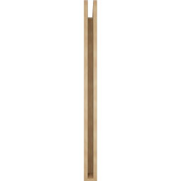 Ekena Millwork - BKTUR035X36X48MRC05RCPR - Timberthane Faux Wood Merced Style Bracket, Block Ends, 3 1/2"W x 36"D x 48"H, Primed Tan