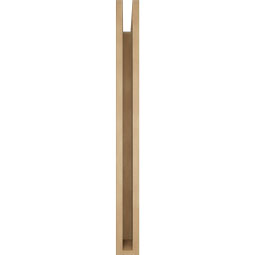 Ekena Millwork - BKTUR035X38X38MRC05RCPR - Timberthane Faux Wood Merced Style Bracket, Block Ends, 3 1/2"W x 38"D x 38"H, Primed Tan