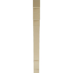 Ekena Millwork - BKTUR035X38X42MRC05RCPR - Timberthane Faux Wood Merced Style Bracket, Block Ends, 3 1/2"W x 38"D x 42"H, Primed Tan