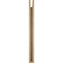Ekena Millwork - BKTUR035X38X42MRC05RCPR - Timberthane Faux Wood Merced Style Bracket, Block Ends, 3 1/2"W x 38"D x 42"H, Primed Tan