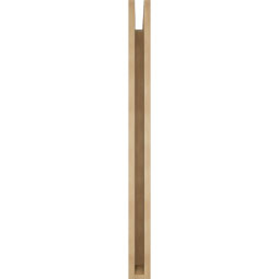 Ekena Millwork - BKTUR035X38X44MRC05RCPR - Timberthane Faux Wood Merced Style Bracket, Block Ends, 3 1/2"W x 38"D x 44"H, Primed Tan