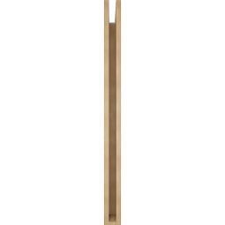 Ekena Millwork - BKTUR035X38X46MRC05RCPR - Timberthane Faux Wood Merced Style Bracket, Block Ends, 3 1/2"W x 38"D x 46"H, Primed Tan