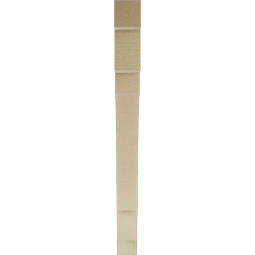 Ekena Millwork - BKTUR035X40X40MRC05RCPR - Timberthane Faux Wood Merced Style Bracket, Block Ends, 3 1/2"W x 40"D x 40"H, Primed Tan