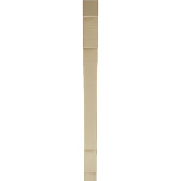 Ekena Millwork - BKTUR035X40X48MRC05RCPR - Timberthane Faux Wood Merced Style Bracket, Block Ends, 3 1/2"W x 40"D x 48"H, Primed Tan