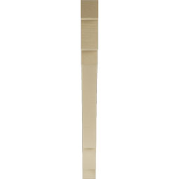 Ekena Millwork - BKTUR035X42X42MRC05RCPR - Timberthane Faux Wood Merced Style Bracket, Block Ends, 3 1/2"W x 42"D x 42"H, Primed Tan