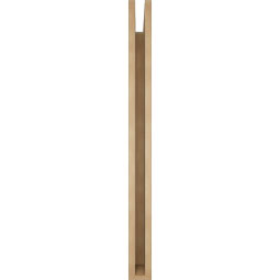 Ekena Millwork - BKTUR035X42X42MRC05RCPR - Timberthane Faux Wood Merced Style Bracket, Block Ends, 3 1/2"W x 42"D x 42"H, Primed Tan
