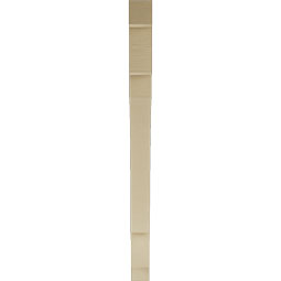 Ekena Millwork - BKTUR035X42X48MRC05RCPR - Timberthane Faux Wood Merced Style Bracket, Block Ends, 3 1/2"W x 42"D x 48"H, Primed Tan