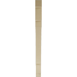 Ekena Millwork - BKTUR035X44X48MRC05RCPR - Timberthane Faux Wood Merced Style Bracket, Block Ends, 3 1/2"W x 44"D x 48"H, Primed Tan