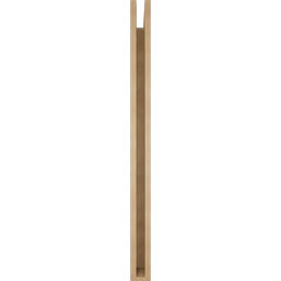 Ekena Millwork - BKTUR035X44X48MRC05RCPR - Timberthane Faux Wood Merced Style Bracket, Block Ends, 3 1/2"W x 44"D x 48"H, Primed Tan