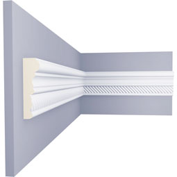 Ekena Millwork - PML03X01AL - Endurathane Alexandria Roped Panel Moulding, 2 5/8"H x 3/4"P x 94 1/2"L, Factory Primed