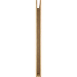Ekena Millwork - BKTUR035X46X46MRC05RCPR - Timberthane Faux Wood Merced Style Bracket, Block Ends, 3 1/2"W x 46"D x 46"H, Primed Tan