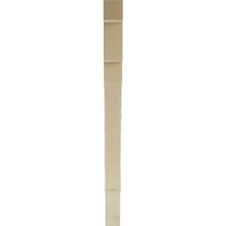 Ekena Millwork - BKTUR035X48X48MRC05RCPR - Timberthane Faux Wood Merced Style Bracket, Block Ends, 3 1/2"W x 48"D x 48"H, Primed Tan