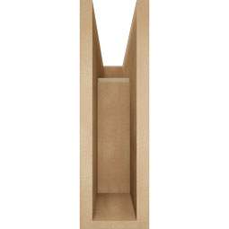 Ekena Millwork - BKTUR055X18X18MRC05RCPR - Timberthane Faux Wood Merced Style Bracket, Block Ends, 5 1/2"W x 18"D x 18"H, Primed Tan