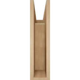 Ekena Millwork - BKTUR055X18X22MRC05RCPR - Timberthane Faux Wood Merced Style Bracket, Block Ends, 5 1/2"W x 18"D x 22"H, Primed Tan