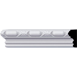 Ekena Millwork - PML02X01CL - Endurathane Classic Barrel Panel Moulding, 1 3/4"H x 7/8"P x 94 1/2"L, Factory Primed