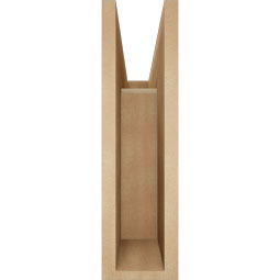 Ekena Millwork - BKTUR055X20X20MRC05RCPR - Timberthane Faux Wood Merced Style Bracket, Block Ends, 5 1/2"W x 20"D x 20"H, Primed Tan