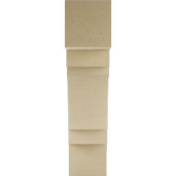 Ekena Millwork - BKTUR055X20X24MRC05RCPR - Timberthane Faux Wood Merced Style Bracket, Block Ends, 5 1/2"W x 20"D x 24"H, Primed Tan