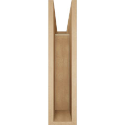 Ekena Millwork - BKTUR055X20X24MRC05RCPR - Timberthane Faux Wood Merced Style Bracket, Block Ends, 5 1/2"W x 20"D x 24"H, Primed Tan