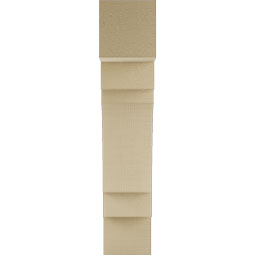 Ekena Millwork - BKTUR055X20X28MRC05RCPR - Timberthane Faux Wood Merced Style Bracket, Block Ends, 5 1/2"W x 20"D x 28"H, Primed Tan