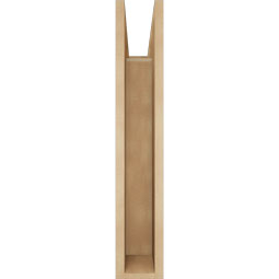 Ekena Millwork - BKTUR055X20X32MRC05RCPR - Timberthane Faux Wood Merced Style Bracket, Block Ends, 5 1/2"W x 20"D x 32"H, Primed Tan
