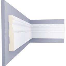 Ekena Millwork - PML04X01CL - Endurathane Smooth Classic Panel Moulding, 4 1/8"H x 5/8"P x 94 1/2"L, Factory Primed