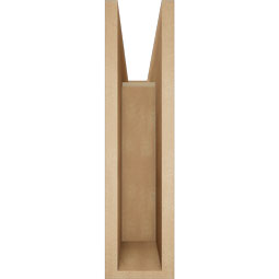 Ekena Millwork - BKTUR055X22X22MRC05RCPR - Timberthane Faux Wood Merced Style Bracket, Block Ends, 5 1/2"W x 22"D x 22"H, Primed Tan