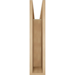 Ekena Millwork - BKTUR055X22X26MRC05RCPR - Timberthane Faux Wood Merced Style Bracket, Block Ends, 5 1/2"W x 22"D x 26"H, Primed Tan