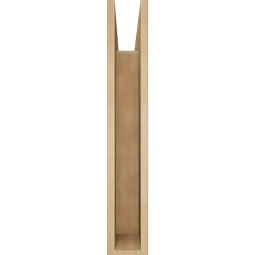 Ekena Millwork - BKTUR055X22X34MRC05RCPR - Timberthane Faux Wood Merced Style Bracket, Block Ends, 5 1/2"W x 22"D x 34"H, Primed Tan