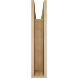Ekena Millwork - BKTUR055X24X28MRC05RCPR - Timberthane Faux Wood Merced Style Bracket, Block Ends, 5 1/2"W x 24"D x 28"H, Primed Tan