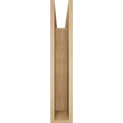 Ekena Millwork - BKTUR055X26X30MRC05RCPR - Timberthane Faux Wood Merced Style Bracket, Block Ends, 5 1/2"W x 26"D x 30"H, Primed Tan