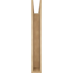Ekena Millwork - BKTUR055X26X38MRC05RCPR - Timberthane Faux Wood Merced Style Bracket, Block Ends, 5 1/2"W x 26"D x 38"H, Primed Tan