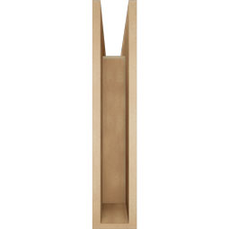 Ekena Millwork - BKTUR055X28X28MRC05RCPR - Timberthane Faux Wood Merced Style Bracket, Block Ends, 5 1/2"W x 28"D x 28"H, Primed Tan