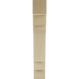 Ekena Millwork - BKTUR055X28X36MRC05RCPR - Timberthane Faux Wood Merced Style Bracket, Block Ends, 5 1/2"W x 28"D x 36"H, Primed Tan