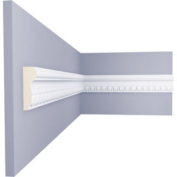 Ekena Millwork - PML02X01EG - Endurathane Egg & Dart Classic Panel Moulding, 1 7/8"H x 5/8"P x 94 1/2"L, Factory Primed