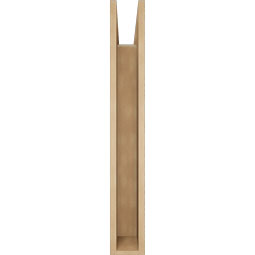Ekena Millwork - BKTUR055X28X40MRC05RCPR - Timberthane Faux Wood Merced Style Bracket, Block Ends, 5 1/2"W x 28"D x 40"H, Primed Tan