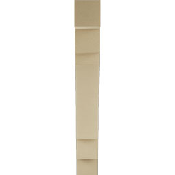 Ekena Millwork - BKTUR055X30X42MRC05RCPR - Timberthane Faux Wood Merced Style Bracket, Block Ends, 5 1/2"W x 30"D x 42"H, Primed Tan