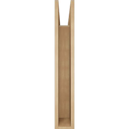 Ekena Millwork - BKTUR055X32X36MRC05RCPR - Timberthane Faux Wood Merced Style Bracket, Block Ends, 5 1/2"W x 32"D x 36"H, Primed Tan