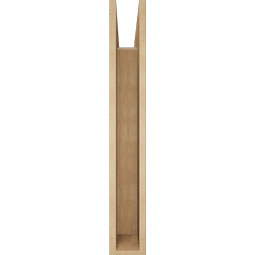 Ekena Millwork - BKTUR055X32X38MRC05RCPR - Timberthane Faux Wood Merced Style Bracket, Block Ends, 5 1/2"W x 32"D x 38"H, Primed Tan