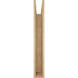 Ekena Millwork - BKTUR055X32X40MRC05RCPR - Timberthane Faux Wood Merced Style Bracket, Block Ends, 5 1/2"W x 32"D x 40"H, Primed Tan