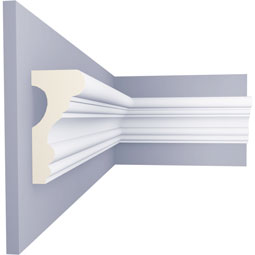 Ekena Millwork - PML03X02TR - Endurathane Traditional Panel Moulding, 3 3/8"H x 1 5/8"P x 94 1/2"L, Factory Primed