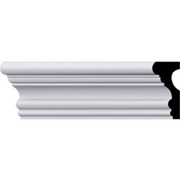 Ekena Millwork - PML03X02TR - Endurathane Traditional Panel Moulding, 3 3/8"H x 1 5/8"P x 94 1/2"L, Factory Primed