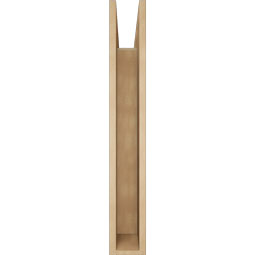 Ekena Millwork - BKTUR055X34X38MRC05RCPR - Timberthane Faux Wood Merced Style Bracket, Block Ends, 5 1/2"W x 34"D x 38"H, Primed Tan