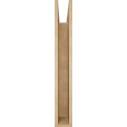 Ekena Millwork - BKTUR055X34X40MRC05RCPR - Timberthane Faux Wood Merced Style Bracket, Block Ends, 5 1/2"W x 34"D x 40"H, Primed Tan