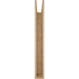 Ekena Millwork - BKTUR055X34X46MRC05RCPR - Timberthane Faux Wood Merced Style Bracket, Block Ends, 5 1/2"W x 34"D x 46"H, Primed Tan