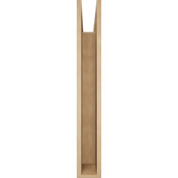 Ekena Millwork - BKTUR055X36X40MRC05RCPR - Timberthane Faux Wood Merced Style Bracket, Block Ends, 5 1/2"W x 36"D x 40"H, Primed Tan