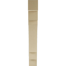 Ekena Millwork - BKTUR055X36X42MRC05RCPR - Timberthane Faux Wood Merced Style Bracket, Block Ends, 5 1/2"W x 36"D x 42"H, Primed Tan