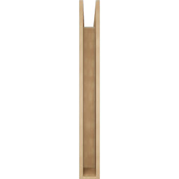 Ekena Millwork - BKTUR055X36X48MRC05RCPR - Timberthane Faux Wood Merced Style Bracket, Block Ends, 5 1/2"W x 36"D x 48"H, Primed Tan